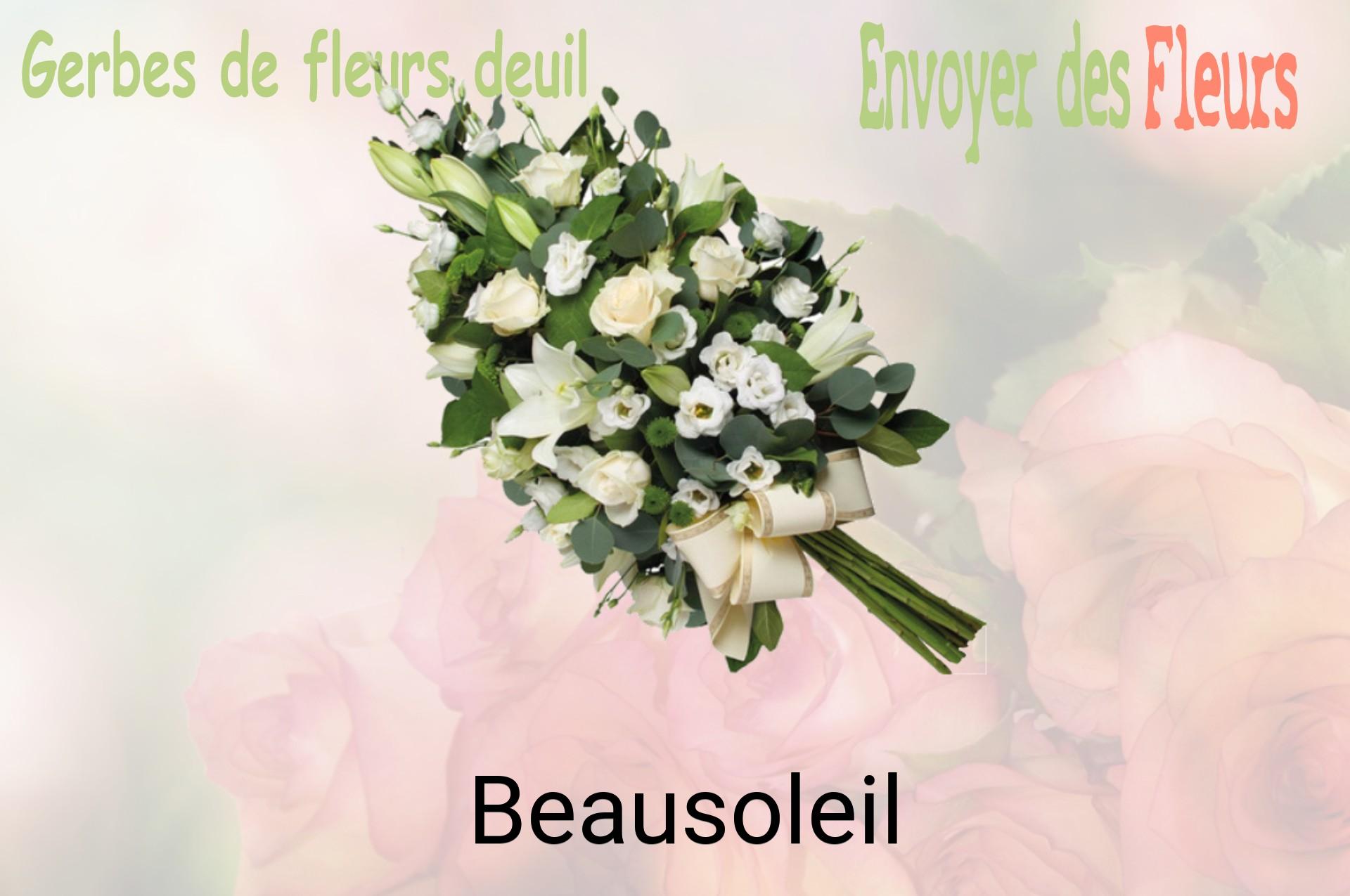 Gerbe de fleurs de deuil livrée à Beausoleil